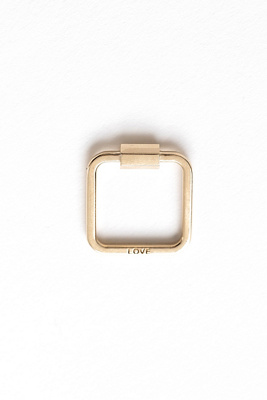 Nicolas Ambrosio Love Lock Ring Charm In Gold