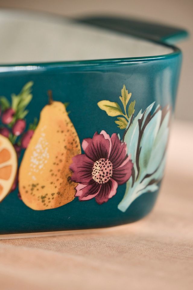 Autumn Bounty Stoneware Casserole Dish #1