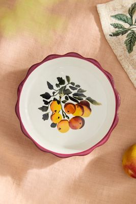 Autumn Bounty Stoneware Tart Dish