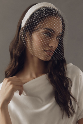 Gaios Eden Violette Veil Headband In White