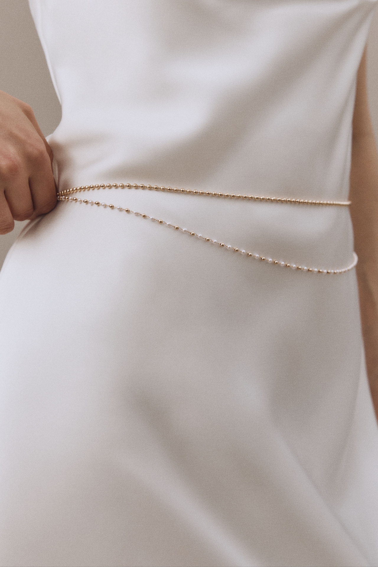 Ettika Pearl Strand Body Chain