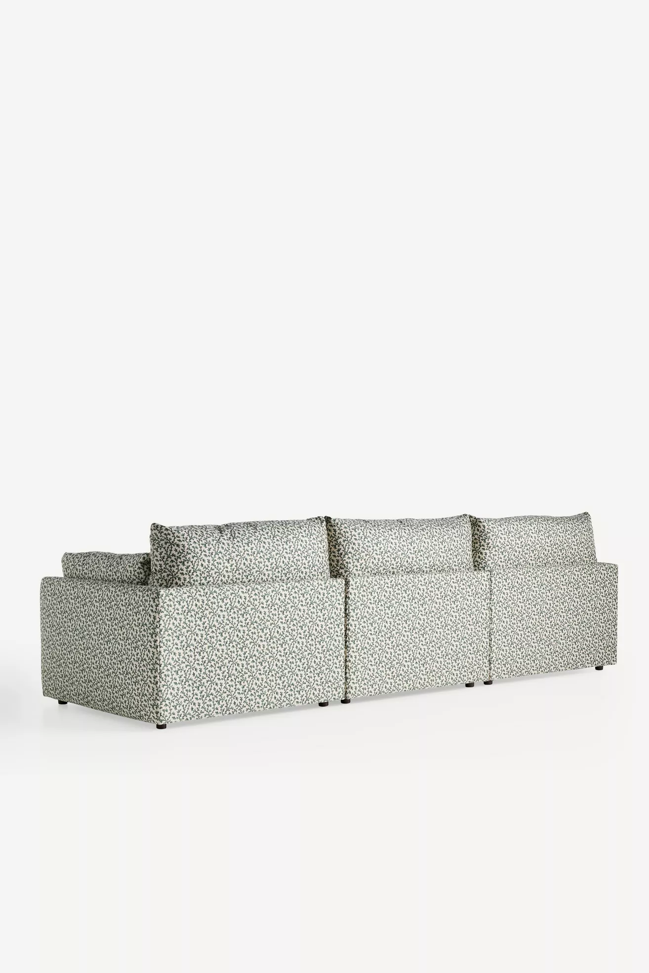 side/top view of sectional sofa arrangement in same fabric