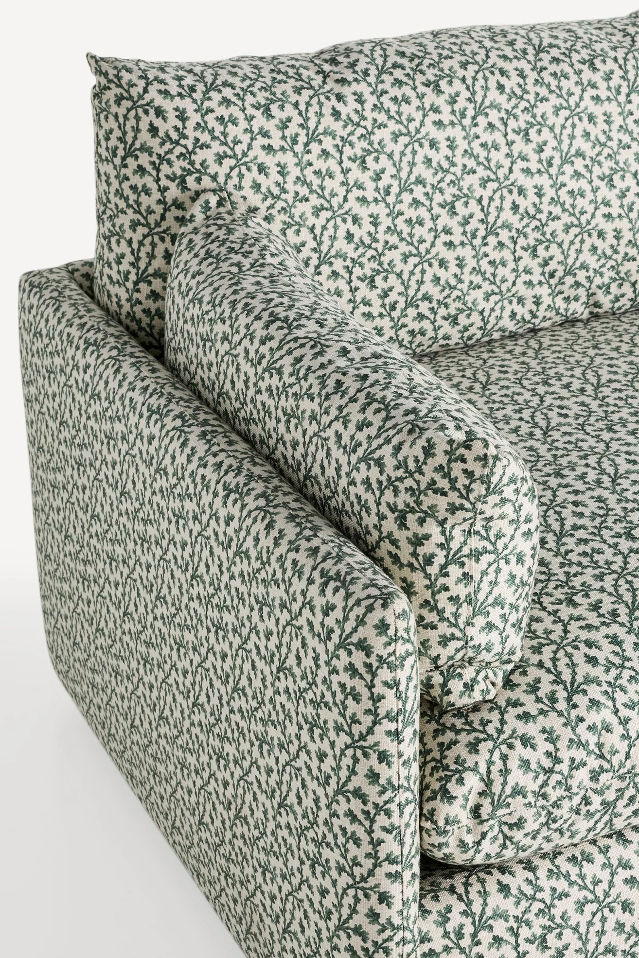 patterned fabric close-up of sofa