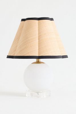 Bubble Glass Scalloped Shade Table Lamp