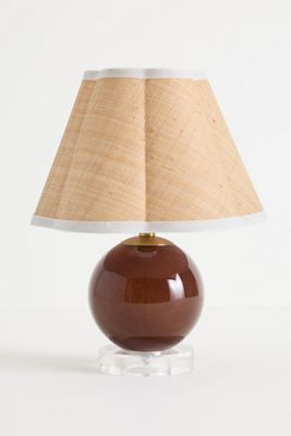 Bubble Glass Scalloped Shade Table Lamp