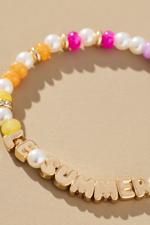 Summer Bubble Letter Bracelet #1