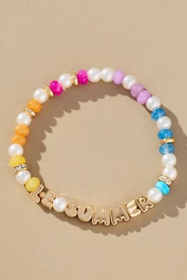 Summer Bubble Letter Bracelet