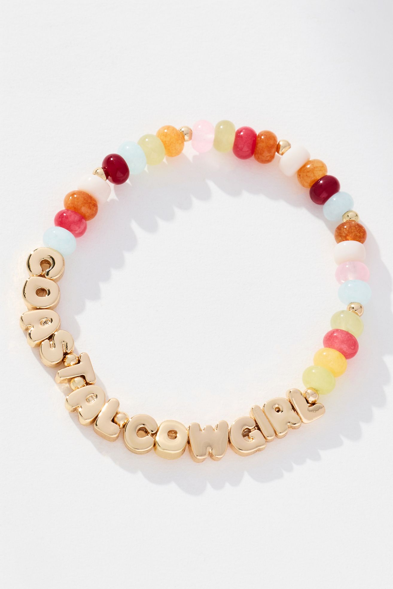 Summer Bubble Letter Bracelet