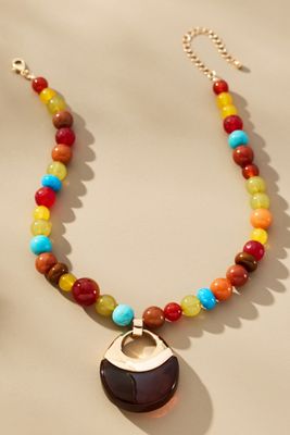 Beaded Bubble Letter Lowercase Monogram Necklace