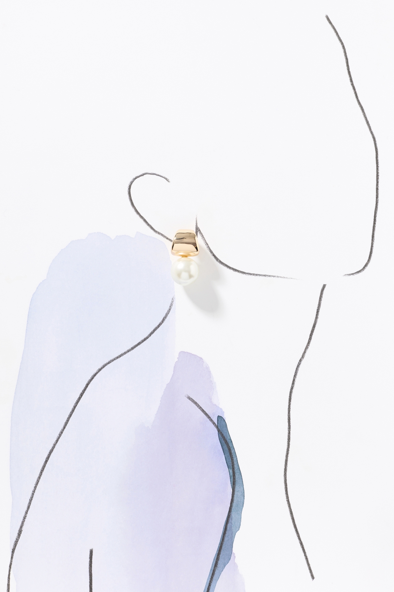 Pearl Drop Post Earrings