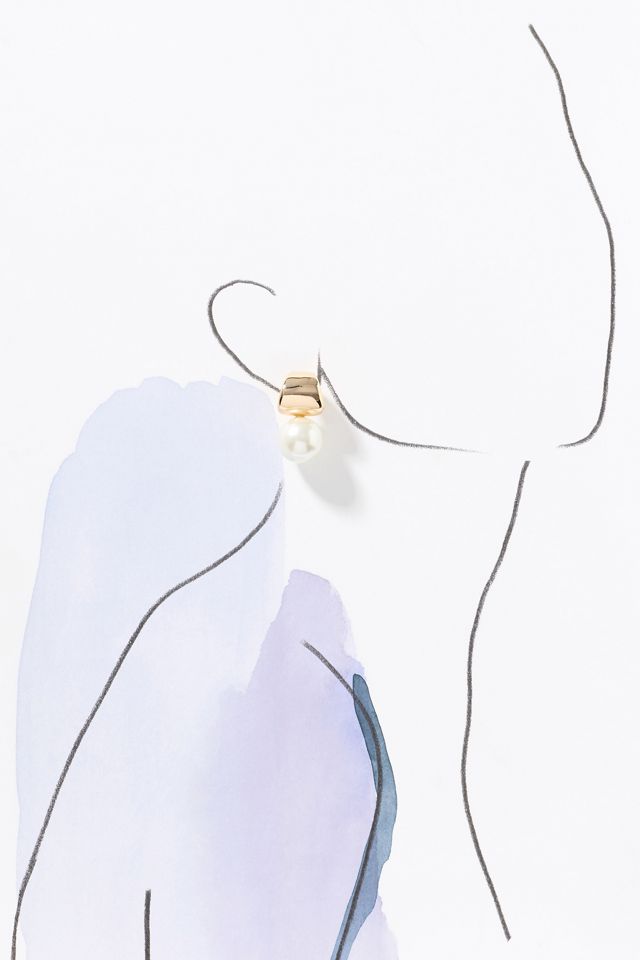 Pearl Drop Post Earrings #4