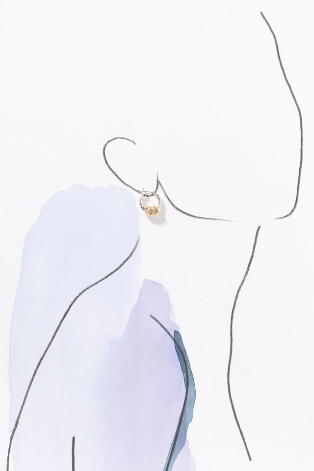 Two-Tone Huggie Hoop Earrings #2