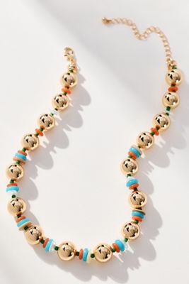 Chunky Ball-Beaded Necklace