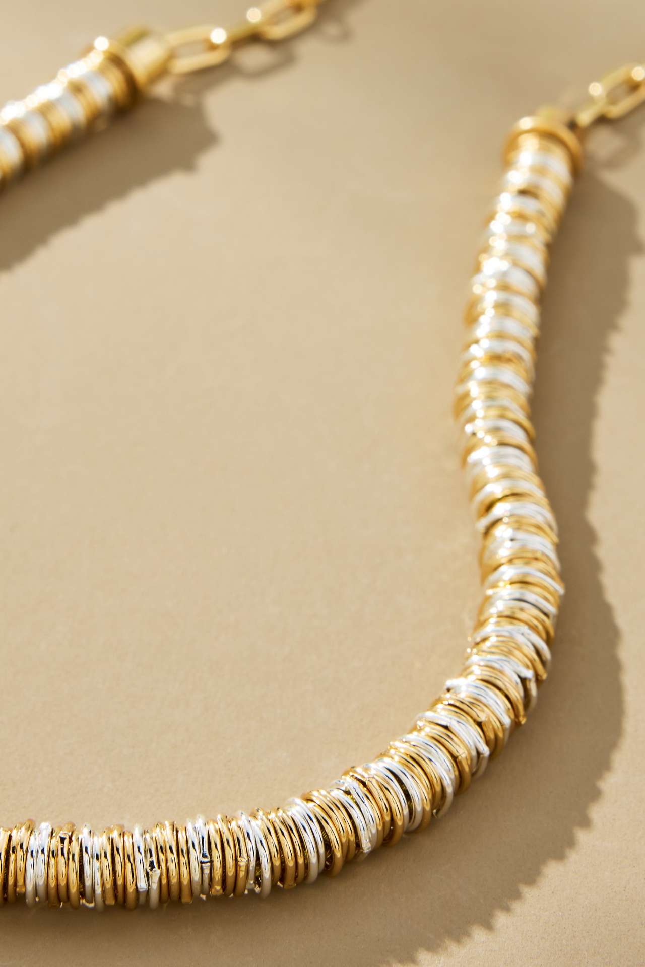 Mixed Metal Short Necklace