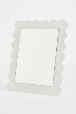 Tara Wilson Scalloped Rectangle Wall & Tabletop Mirror​