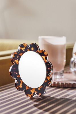 Tara Wilson Scalloped Round Vanity Mirror​