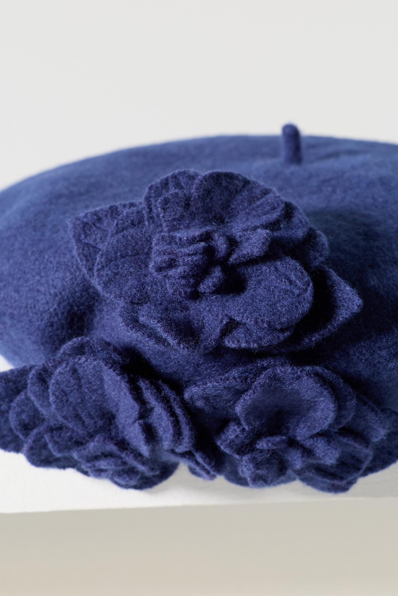 San Diego Hat Co. Wool Flower Beret