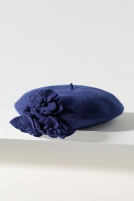 San Diego Hat Co. Wool Flower Beret
