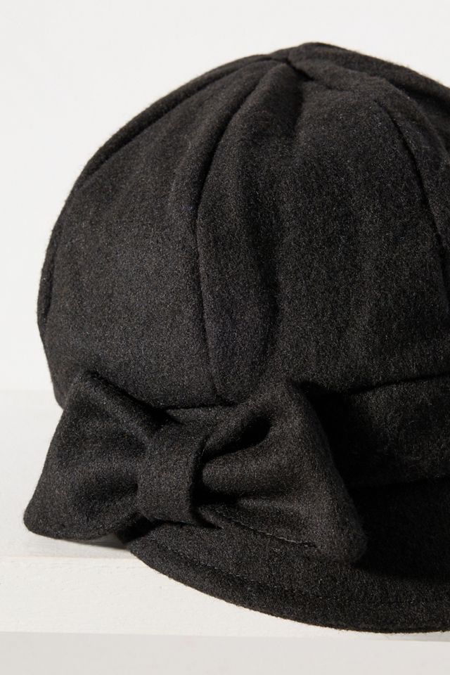 San Diego Hat Co. Wool Newsboy Cap w/Bow #2