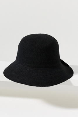 San Diego Hat Co. Jean Ann Knit Bucket Hat In Black