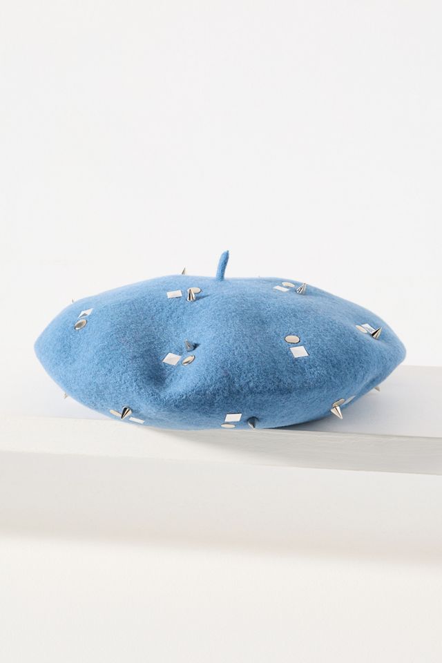 San Diego Hat Co. Last Nite Studded Wool Beret #1