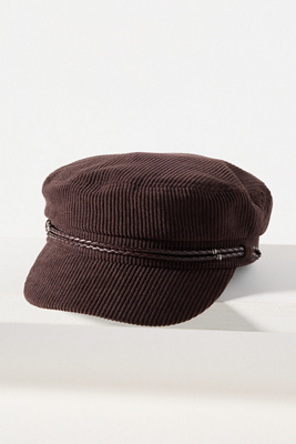 San Diego Hat Co. Cord Braid Newsboy Cap In Brown