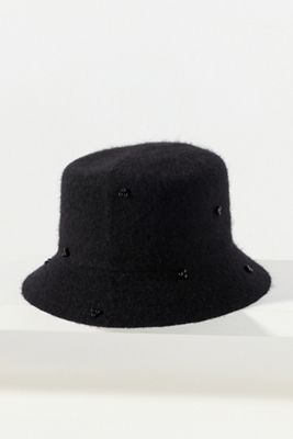 Anthropologie x Wyeth Classic Black Nubby Fedora Hat Wyeth Nubby Cloche Hat | Anthropologie main image 4