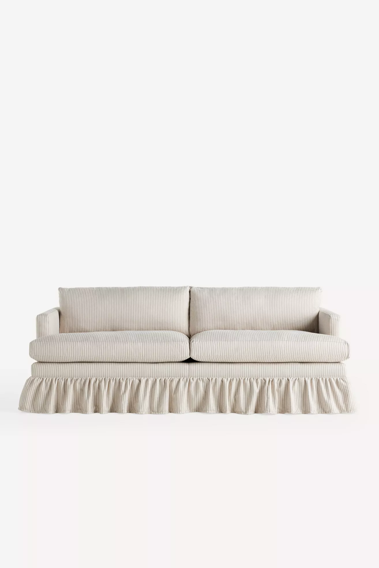 Bowen Sorrento Stripe 83" Ruffle Sofa