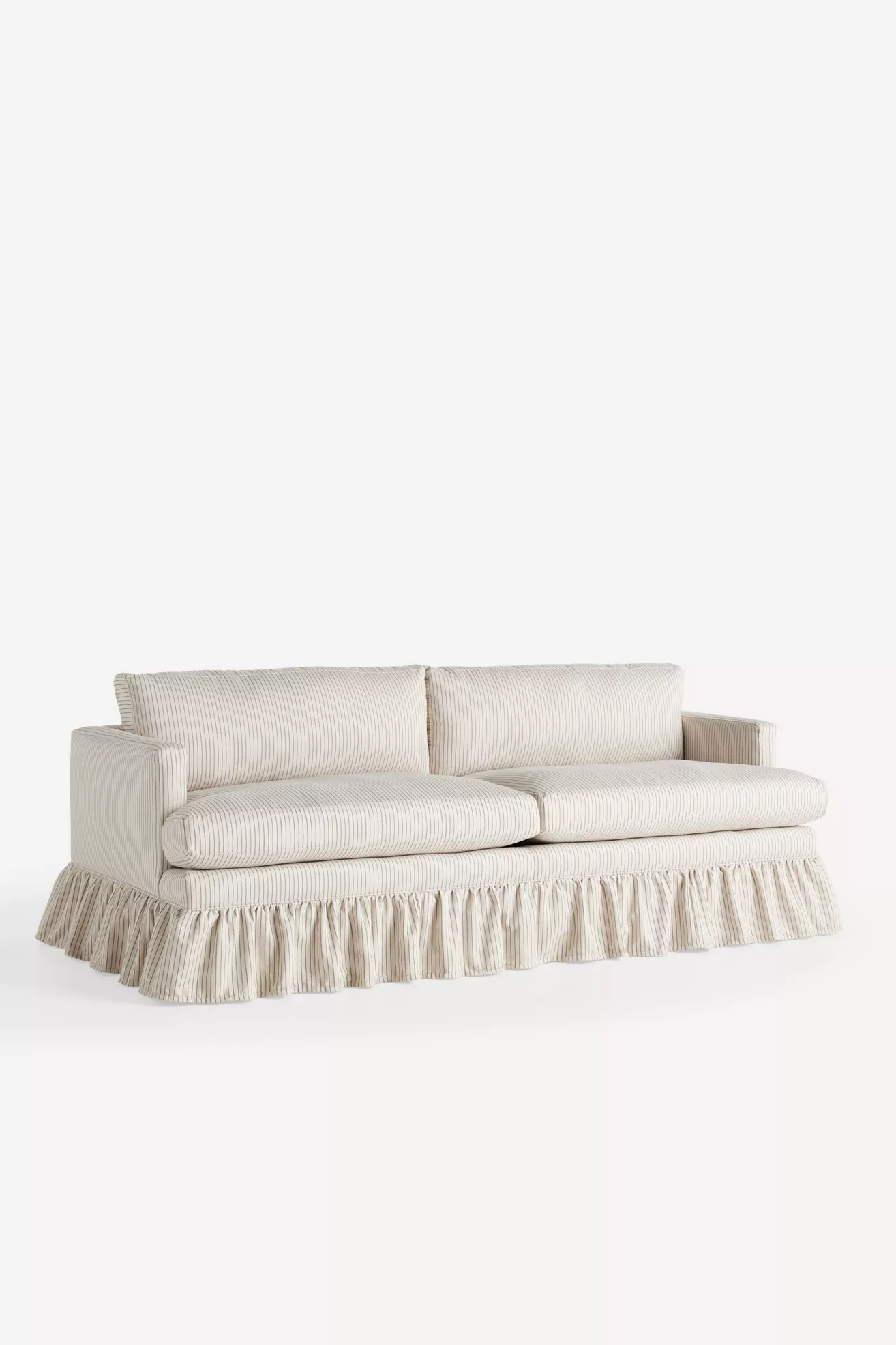 Bowen Sorrento Stripe 83" Ruffle Sofa - thumbnail 2