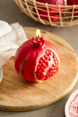 Terrain Pomegranate Candle In Red