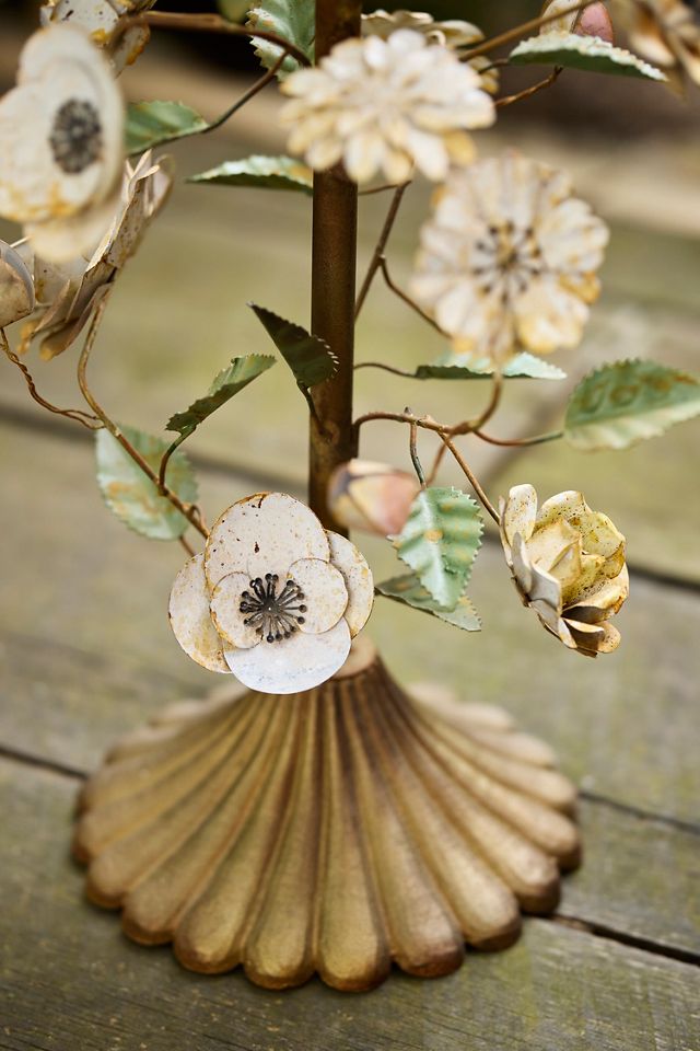 Floral Iron Side Table #1