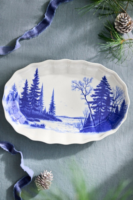 Terrain Blue Forest Stoneware Serving Platter