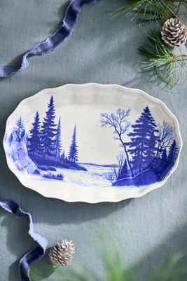 Blue Forest Stoneware Serving Platter