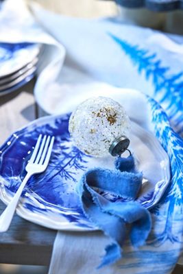 Blue Forest Stoneware Plate