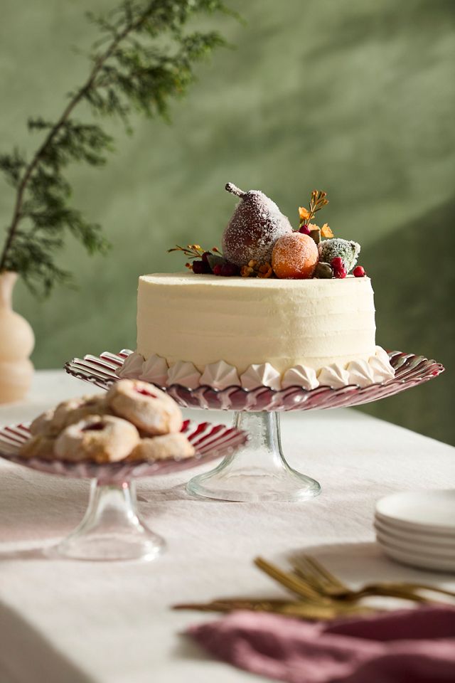 Candy Cane Glass Cake Stand #2