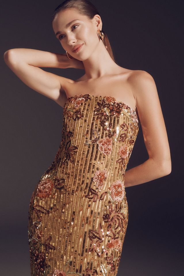 Mac Duggal Strapless Column Maxi Dress #2