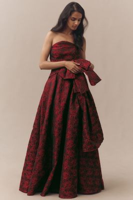 Mac Duggal Strapless Bow Gown