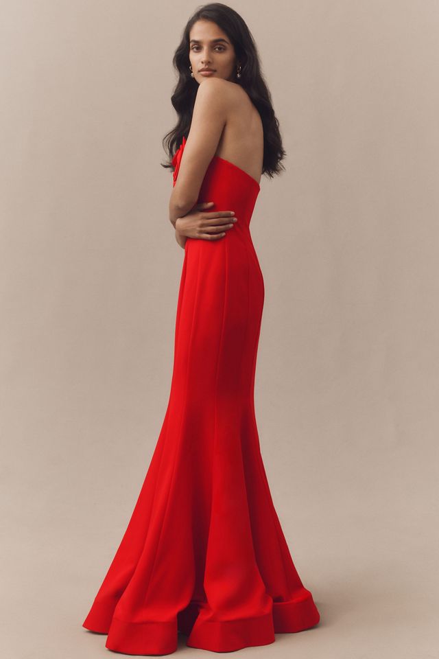 Mac Duggal Floral Strapless Mermaid Gown #3