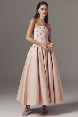 Mac Duggal Strapless Embellished A-Line Gown