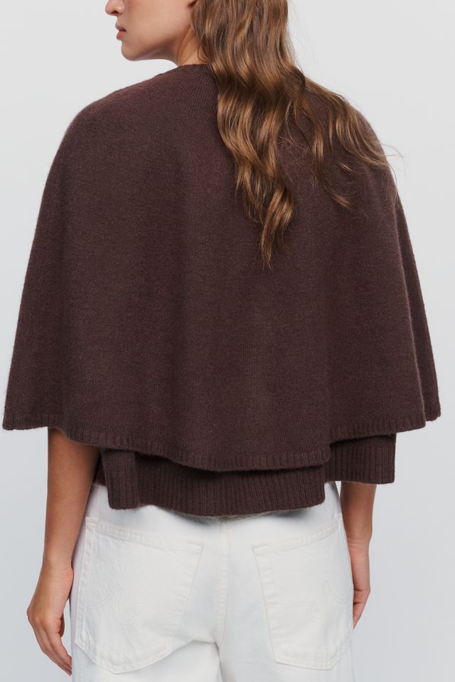 By Anthropologie Button Front Cape Sweater #2