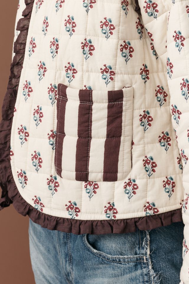 Ophelia & Indigo Reversible Quilted Floral Jacket #2