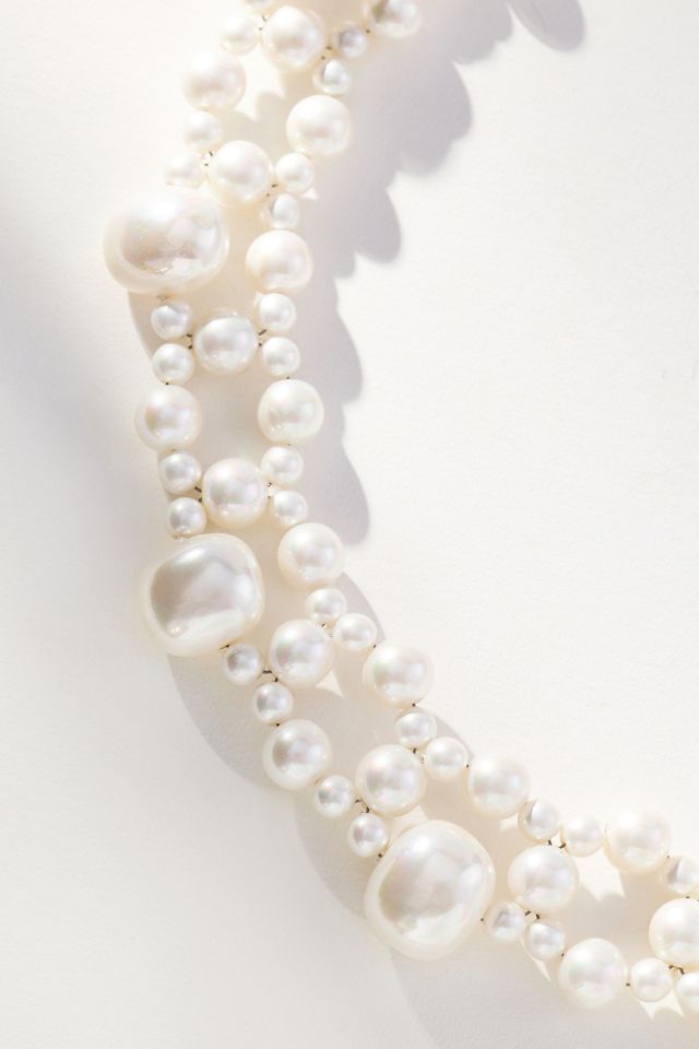 Layered Assorted Pearl Necklace #2