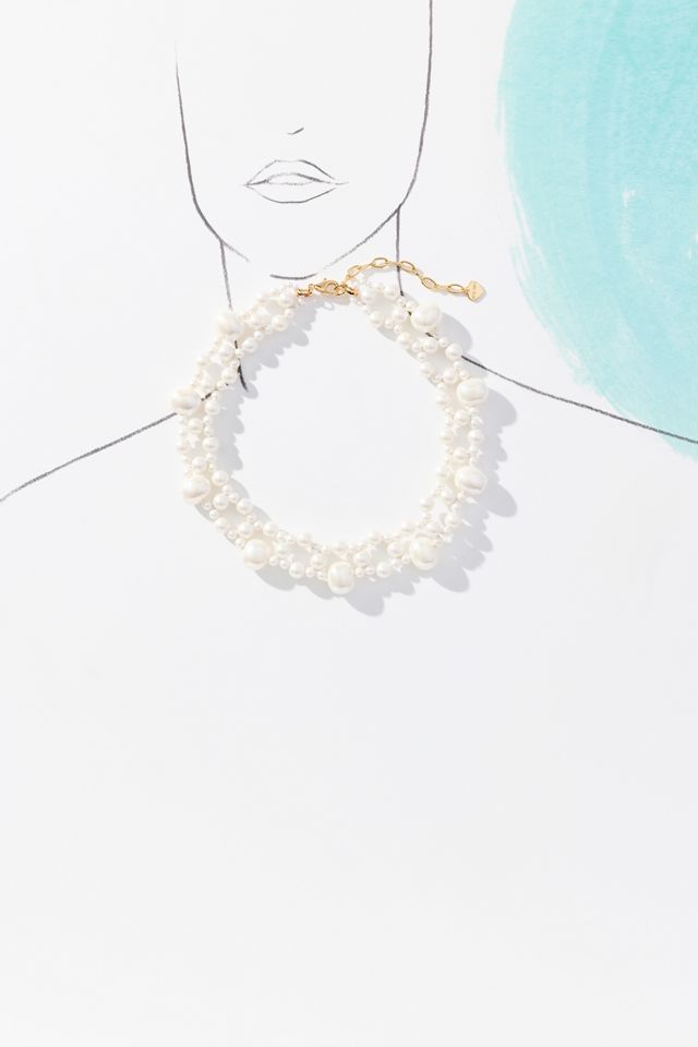 Layered Assorted Pearl Necklace #3