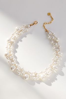 Micropearl Layered Choker Necklace