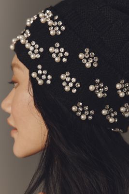 Maeve Checkered Crystal Beanie