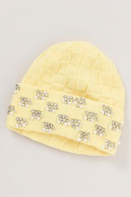 Maeve Checkered Crystal Beanie