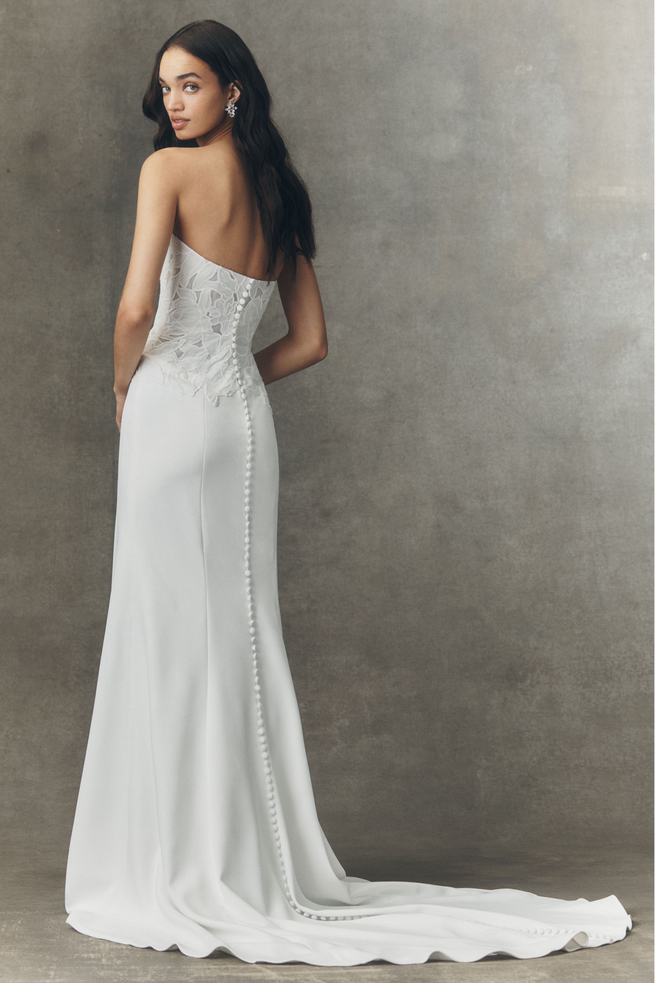 Jenny by Yoo Raelyn Strapless Column Wedding Gown