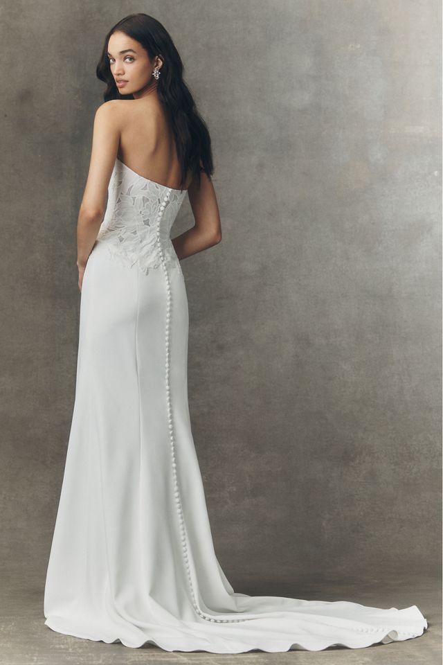 Jenny by Jenny Yoo Raelyn Strapless Column Wedding Gown #1