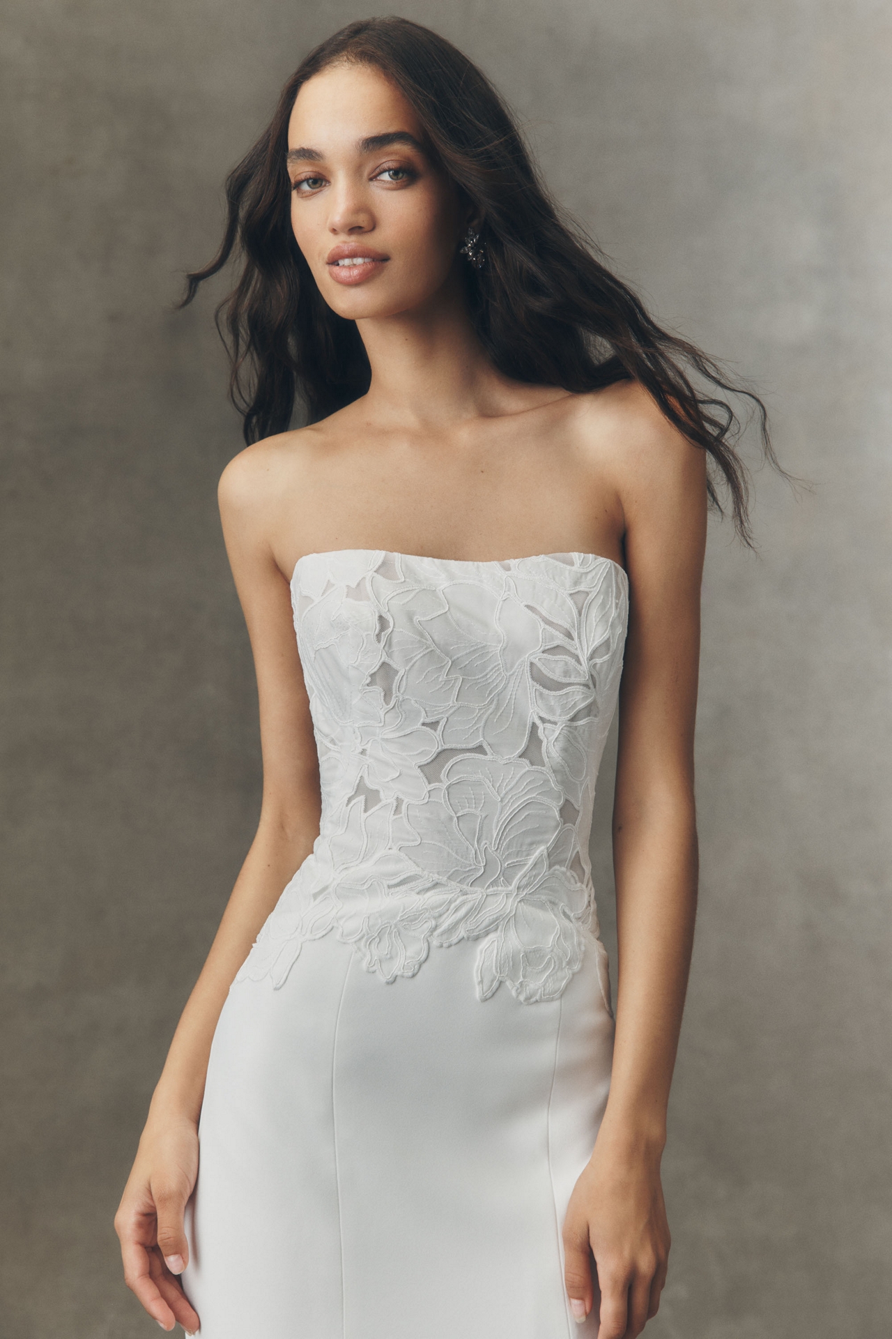Jenny by Yoo Raelyn Strapless Column Wedding Gown