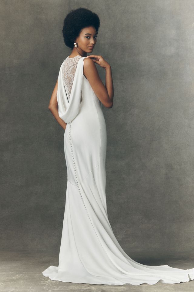 Jenny by Jenny Yoo Remy Satin V-Neck Open-Back Wedding Gown #1